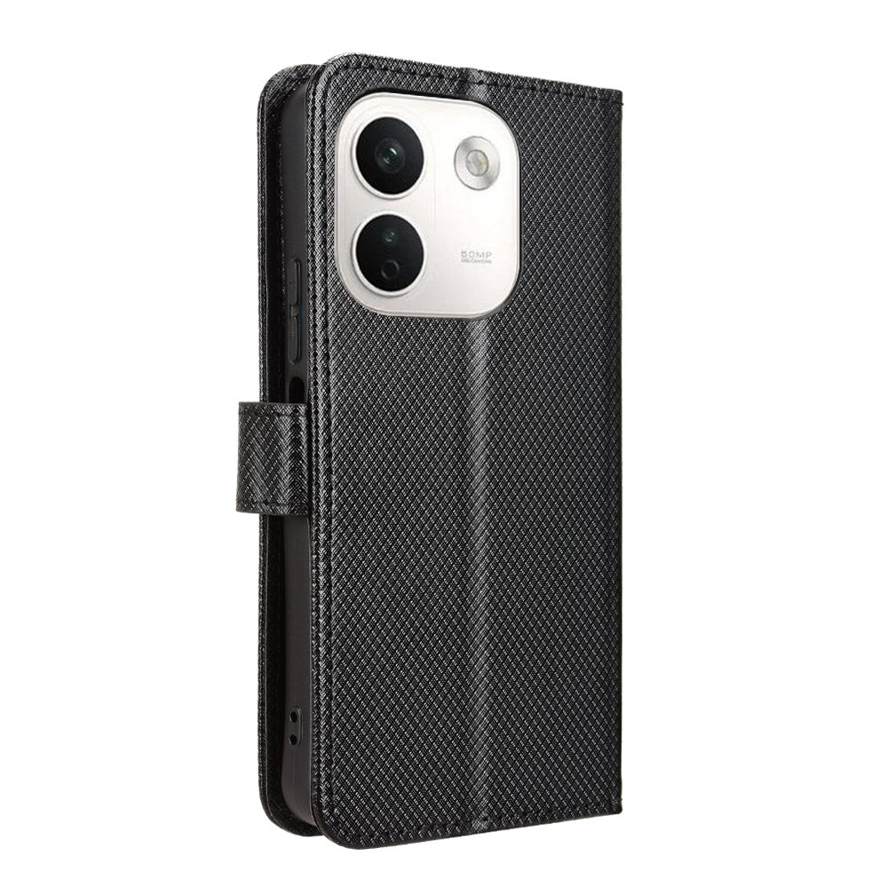 For Xiaomi Redmi Note 17 Pro+ 5G / 17 Pro Max 5G Leather Wallet Case with Strap Diamond Texture Phone Cover