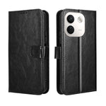 Xiaomi Redmi Note 17 Pro+ 5G / Note 17 Pro Max 5G / Poco X8 Power 5G PU-läderskal med rem Crazy Horse Texture Phone Fold Cover