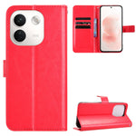 For Xiaomi Redmi Note 17 Pro+ 5G / 17 Pro Max 5G PU Leather Case with Strap Crazy Horse Texture Phone Wallet Cover