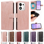 For Honor 600 Smart 5G / X7e Plus 5G Case with Wrist Strap RFID Blocking Wallet Cowhide Texture Leather Phone Cover