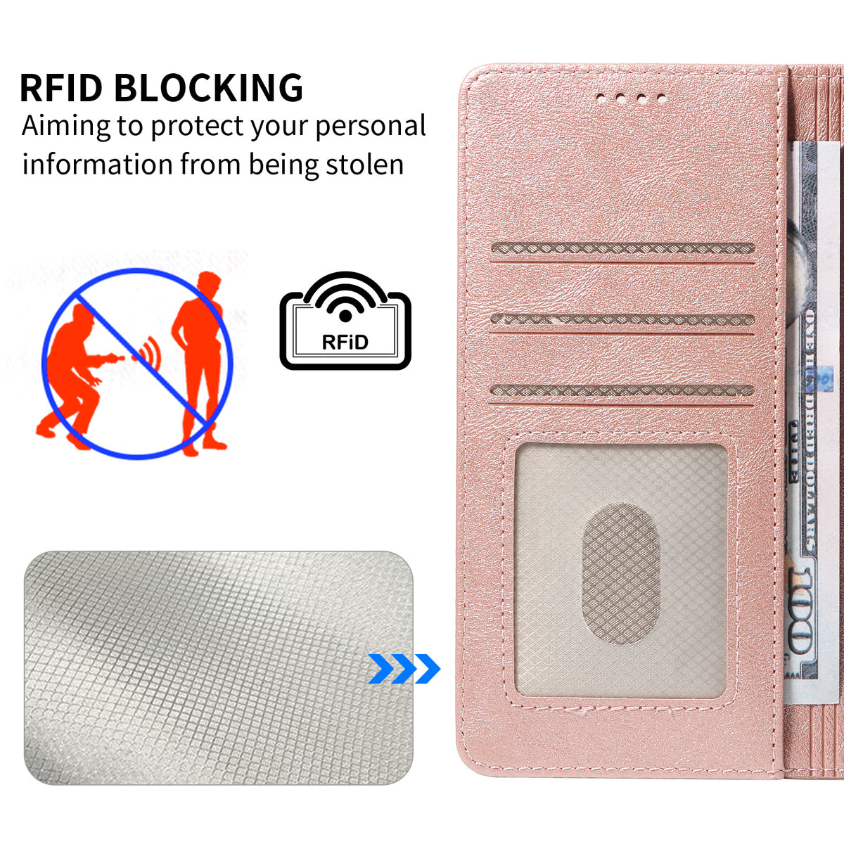 For Honor 600 Smart 5G / X7e Plus 5G Case with Wrist Strap RFID Blocking Wallet Cowhide Texture Leather Phone Cover