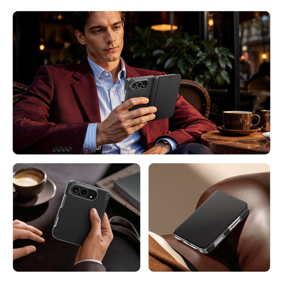 DUX DUCIS for iPhone Fold Fort Series PU Leather Flip Phone Cover with Card Slot