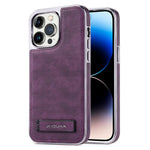 JINDUKA D22 For iPhone 13 Pro Max Case Foldable Kickstand Leather Coated PC TPU Phone Cover