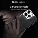 JINDUKA D22 For iPhone 13 Pro Case Foldable Kickstand Leather Coated PC TPU Phone Cover