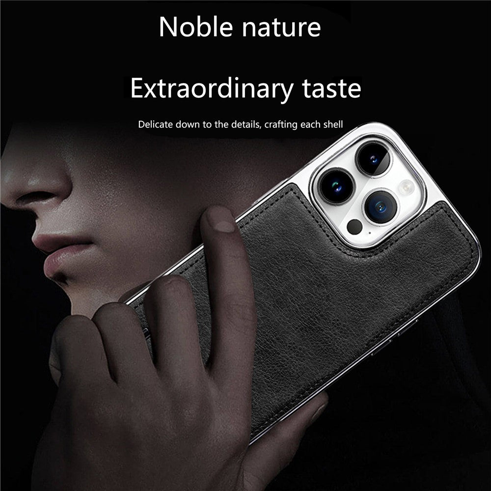 JINDUKA D22 For iPhone 13 Pro Case Foldable Kickstand Leather Coated PC TPU Phone Cover