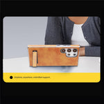 JINDUKA D22 For Samsung Galaxy S25 Ultra Case Foldable Kickstand Leather Coated PC TPU Phone Cover