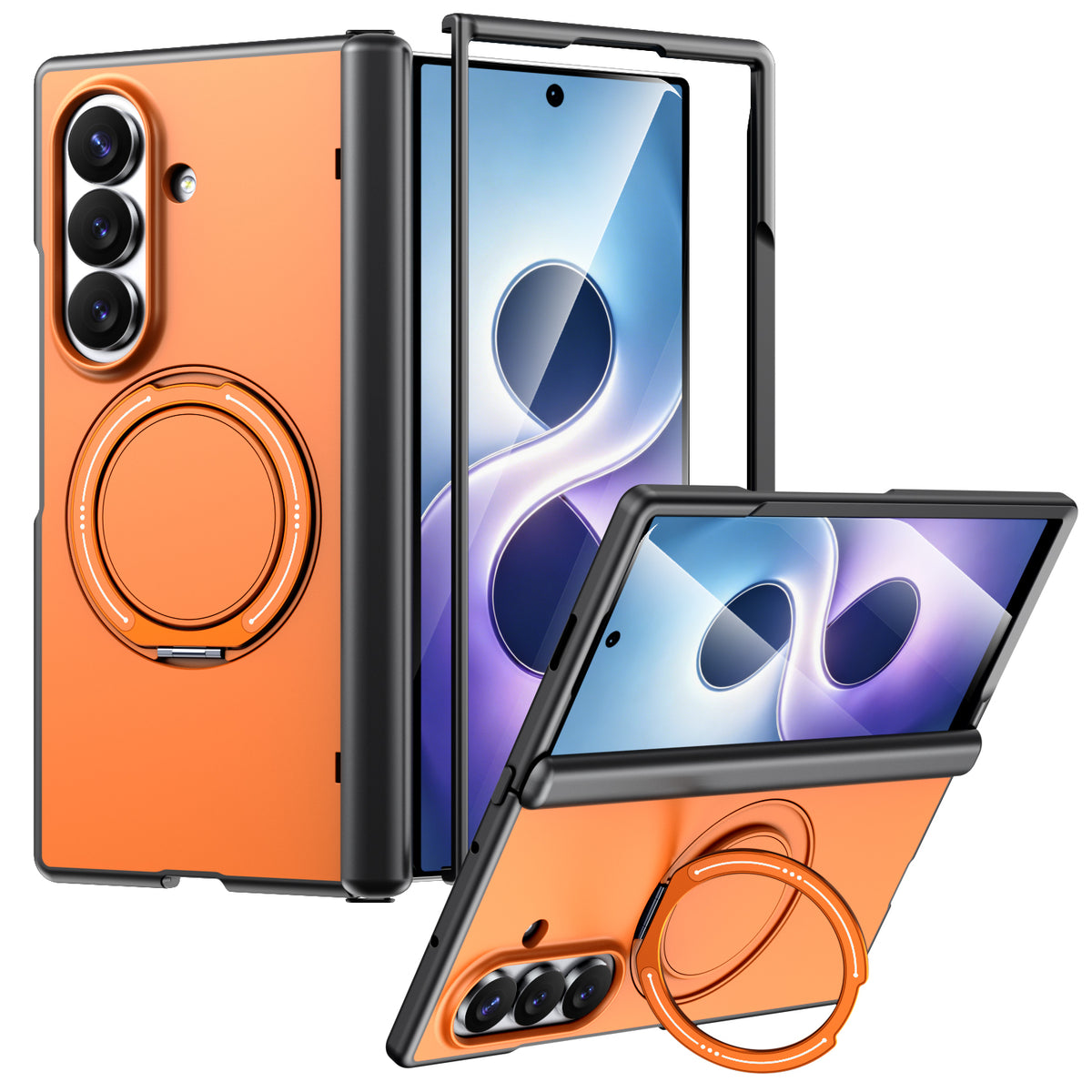 For Samsung Galaxy Z Fold7 5G / Galaxy Z Fold8 Ultra Magnetic Case Rotating Kickstand TPU + PC Phone Cover