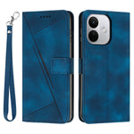 For Xiaomi Redmi Note 17 Pro 5G Leather Case Imprinted Triangle Phone Cover with Hand Strap