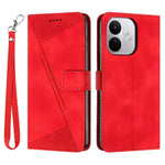 For Xiaomi Redmi Note 17 Pro 5G Leather Case Imprinted Triangle Phone Cover with Hand Strap