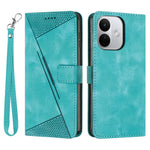 For Xiaomi Redmi Note 17 Pro 5G Leather Case Imprinted Triangle Phone Cover with Hand Strap
