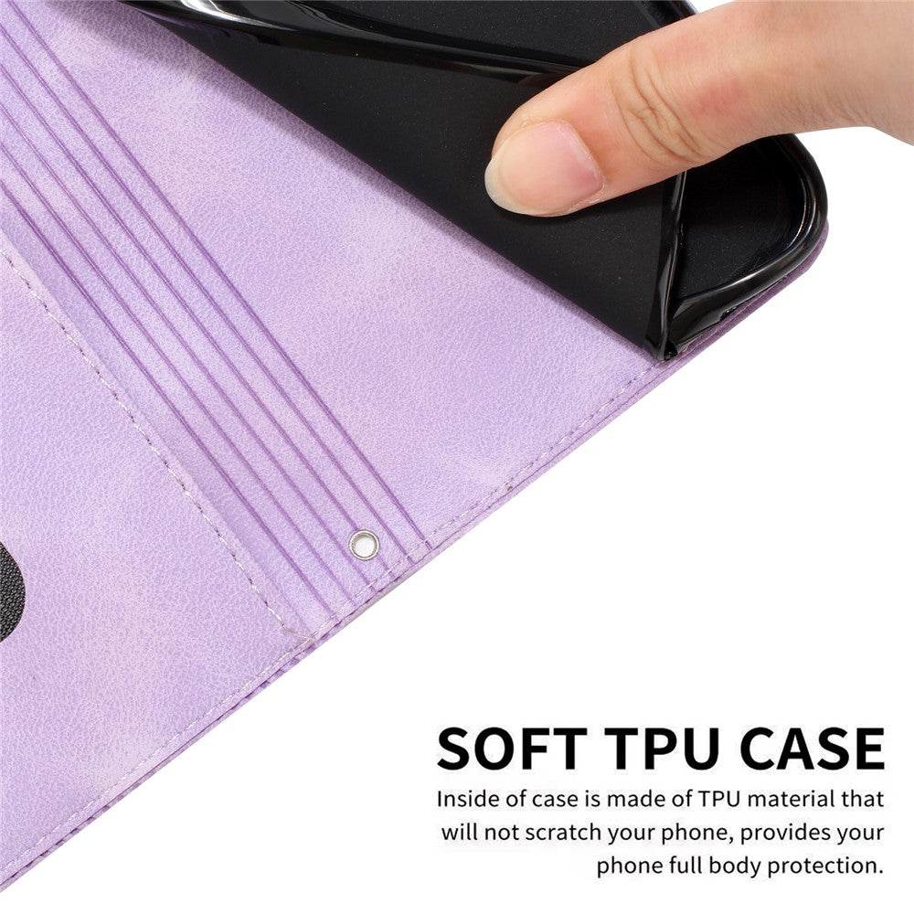 For Xiaomi Redmi 17 4G / 17 5G Leather Case Imprinted Triangle Phone Cover with Hand Strap