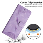 For Xiaomi Redmi 17 4G / 17 5G Leather Case Imprinted Triangle Phone Cover with Hand Strap