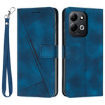For Xiaomi Redmi 17 4G / 17 5G Leather Case Imprinted Triangle Phone Cover with Hand Strap