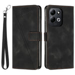 For Xiaomi Redmi 17 4G / 17 5G Leather Case Imprinted Triangle Phone Cover with Hand Strap
