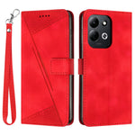 For Xiaomi Redmi 17 4G / 17 5G Leather Case Imprinted Triangle Phone Cover with Hand Strap
