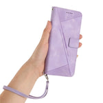 For Xiaomi Redmi Note 17 Pro+ 5G / Note 17 Pro Max 5G Leather Case Imprinted Triangle Phone Cover with Hand Strap