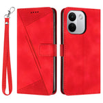 For Xiaomi Redmi Note 17 Pro+ 5G / Note 17 Pro Max 5G Leather Case Imprinted Triangle Phone Cover with Hand Strap