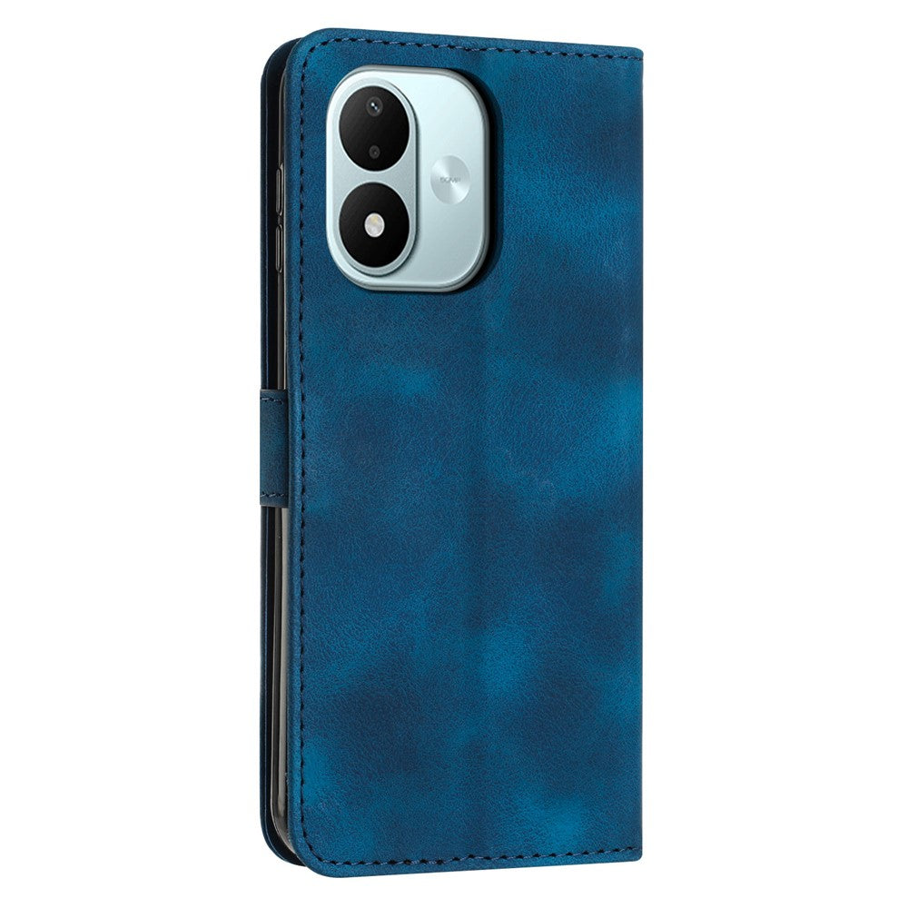 For Xiaomi Redmi Note 17 4G (Global) / Note 17 5G (Global) / Note 17 (India / China) 5G Leather Case Imprinted Triangle Phone Cover with Hand Strap