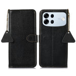 For Oppo A7 Pro Max 5G Case RFID Blocking Genuine Cow Leather Phone Cover Litchi Texture