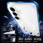 For Samsung Galaxy Z Fold8 Ultra Magnetic Case TPU + PC Clear Phone Cover with High Aluminium-silicon Glass Screen Protector + Tempered Glass Lens Protector