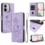 For Xiaomi Redmi Note 17 Pro+ 5G / Note 17 Pro Max 5G Case Wallet Stand Lotus Imprint Leather Phone Cover with Wrist Strap
