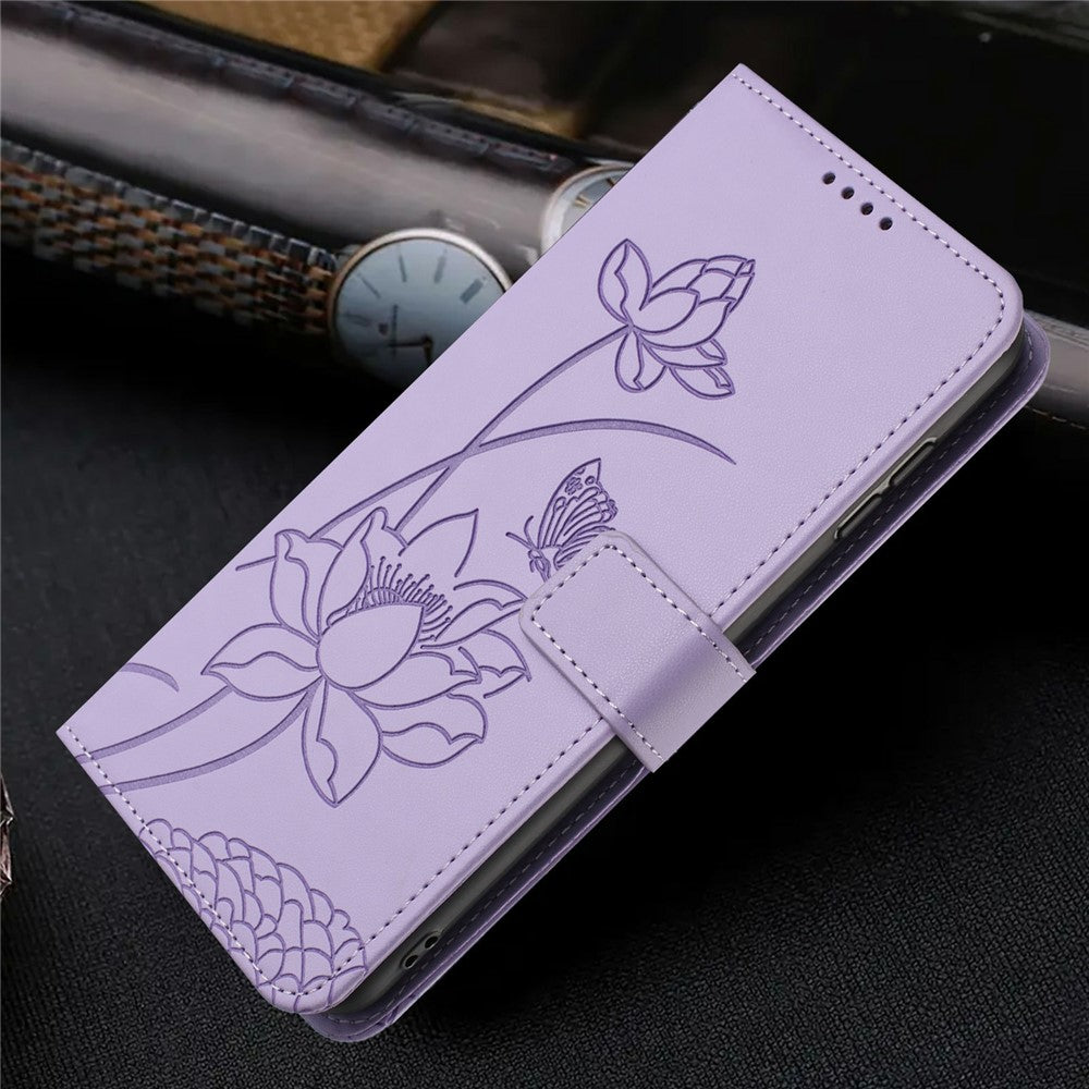 For Xiaomi Redmi Note 17 Pro+ 5G / Note 17 Pro Max 5G Case Wallet Stand Lotus Imprint Leather Phone Cover with Wrist Strap