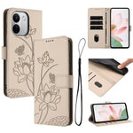 For Xiaomi Redmi Note 17 Pro+ 5G / Note 17 Pro Max 5G Case Wallet Stand Lotus Imprint Leather Phone Cover with Wrist Strap
