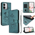 For Xiaomi Redmi Note 17 Pro+ 5G / Note 17 Pro Max 5G Case Wallet Stand Lotus Imprint Leather Phone Cover with Wrist Strap