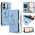 Xiaomi Redmi Note 17 Pro 5G-tegnebogscover i læder med lotusprægning og håndledsrem
