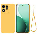 For Honor X7e Plus 5G / Honor 600 Smart 5G Liquid Silicone Case Phone Back Cover with Hand Strap