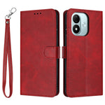 Xiaomi Redmi Note 17 4G (Global) / Note 17 5G (Global) / Note 17 (Indien/Kina) 5G Plånboksfodral Flip Stand Kalvstruktur PU-läder mobilskal med rem