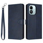 Xiaomi Redmi Note 17 4G (Global) / Note 17 5G (Global) / Note 17 (Indien/Kina) 5G Plånboksfodral Flip Stand Kalvstruktur PU-läder mobilskal med rem
