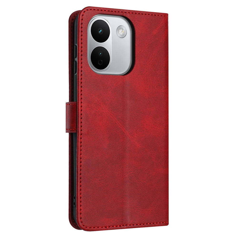 For Xiaomi Redmi Note 17 Pro+ 5G  /  Redmi Note 17 Pro Max 5G Wallet Case Flip Stand Calf Texture PU Leather Phone Cover with Strap