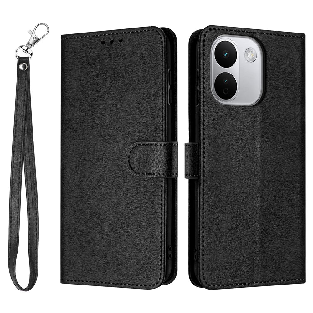 Xiaomi Redmi Note 17 Pro+ 5G / Redmi Note 17 Pro Max 5G Plånboksfodral Flip Stand Kalvtextur PU-läder mobilskal med rem