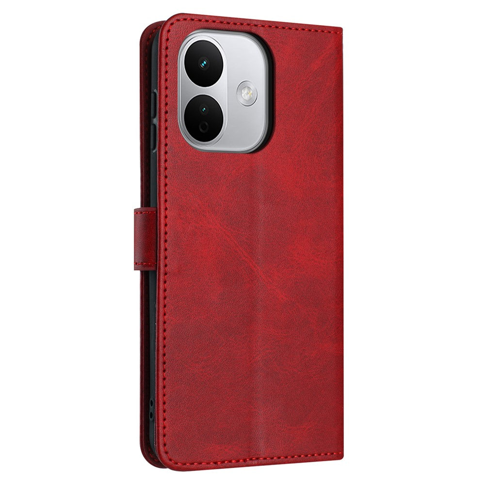 Xiaomi Redmi Note 17 Pro 5G Plånboksfodral Flip Stand Kalvtextur PU-läder mobilskal med rem