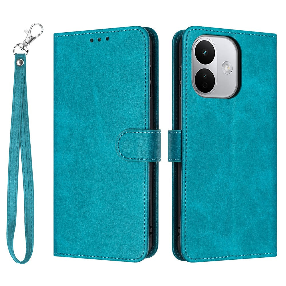 Xiaomi Redmi Note 17 Pro 5G Plånboksfodral Flip Stand Kalvtextur PU-läder mobilskal med rem