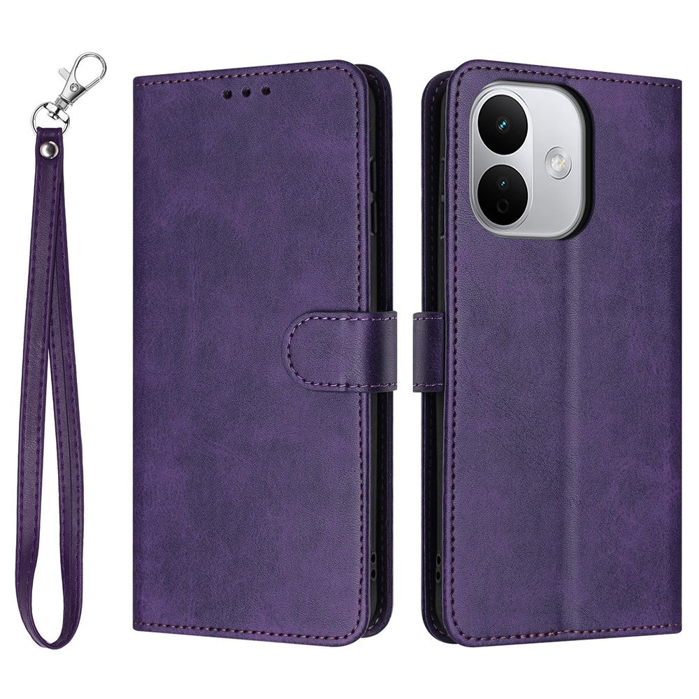 Xiaomi Redmi Note 17 Pro 5G Plånboksfodral Flip Stand Kalvtextur PU-läder mobilskal med rem