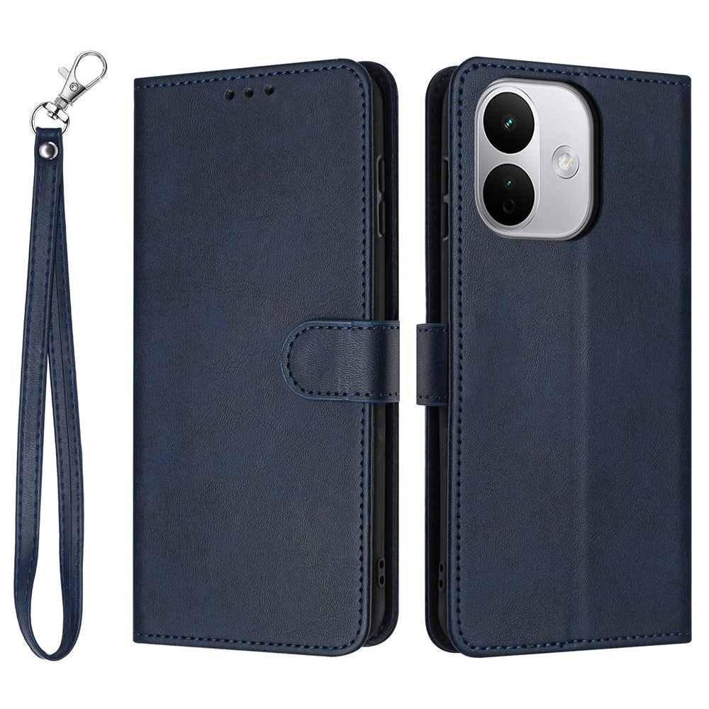 Xiaomi Redmi Note 17 Pro 5G Plånboksfodral Flip Stand Kalvtextur PU-läder mobilskal med rem