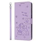 For Xiaomi Redmi Note 17 Pro+ 5G  /  Redmi Note 17 Pro Max 5G Wallet Case Cats Imprint Leather Phone Cover with Strap