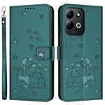 For Xiaomi Redmi 17 4G  /  Redmi 17 5G Wallet Case Cats Imprint Leather Phone Cover with Strap