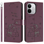 For Xiaomi Redmi Note 17 Pro 5G Wallet Case Cats Imprint Leather Phone Cover with Strap