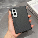 For Samsung Galaxy Z Fold8 Case Crocodile Pattern PU Leather + PC Dual Hinge Shockproof Phone Cover
