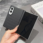 For Samsung Galaxy Z Fold8 Case Crocodile Pattern PU Leather + PC Dual Hinge Shockproof Phone Cover