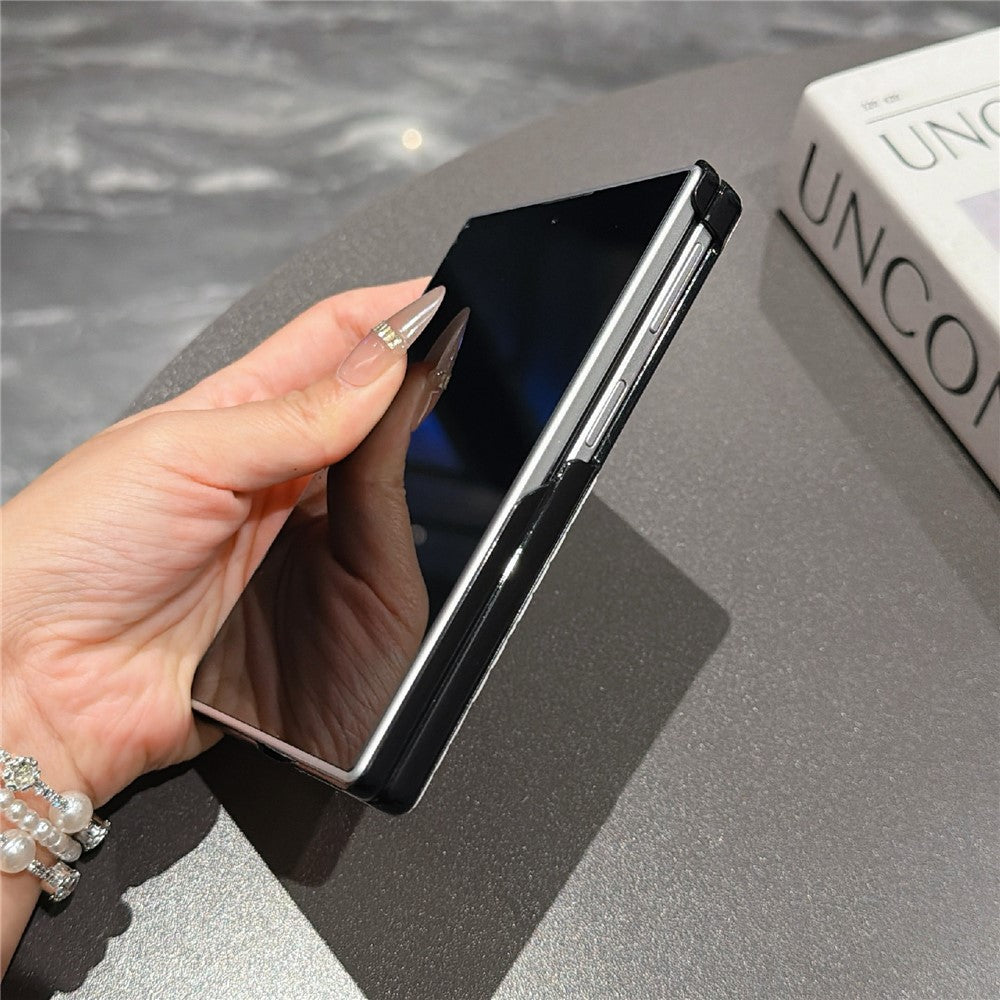 For Samsung Galaxy Z Fold8 Case Crocodile Pattern PU Leather + PC Dual Hinge Shockproof Phone Cover