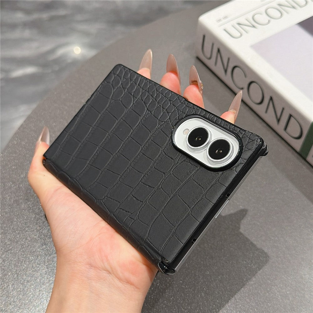 For Samsung Galaxy Z Fold8 Case Crocodile Pattern PU Leather + PC Dual Hinge Shockproof Phone Cover
