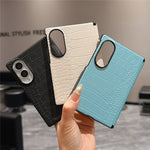 For Samsung Galaxy Z Fold8 Case Crocodile Pattern PU Leather + PC Dual Hinge Shockproof Phone Cover