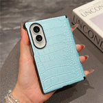 For Samsung Galaxy Z Fold8 Case Crocodile Pattern PU Leather + PC Dual Hinge Shockproof Phone Cover