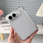 Til iPhone Fold Case Gradient Gennemsigtig Hård PC Stødsikker Telefoncover