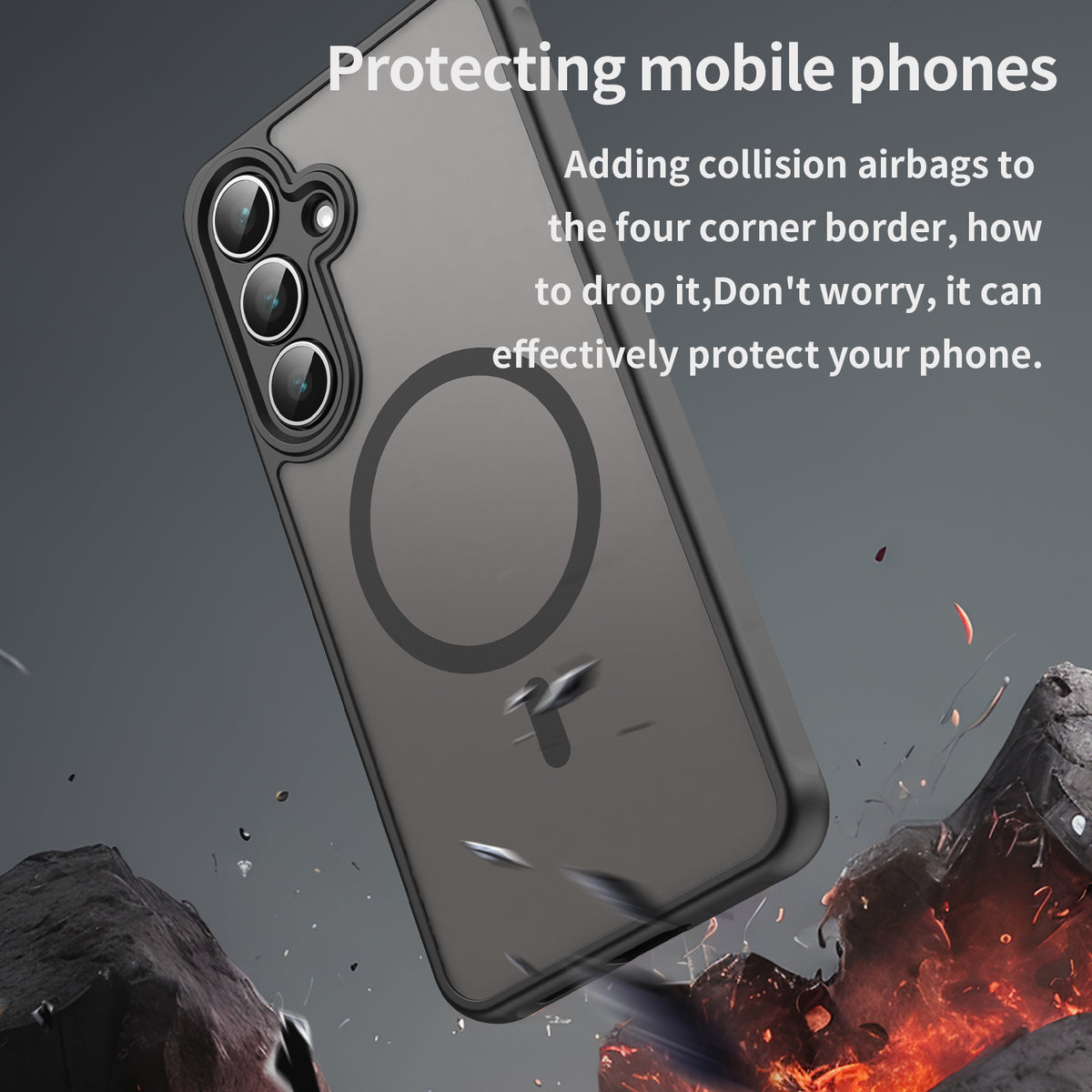 WANLONFENG til Samsung Galaxy S26 FE FD Series Magnetisk Cover med Skærmfilm Hud Touch TPU + PC Telefon Bagcover