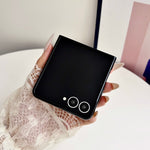 WANLONFENG for Samsung Galaxy Z Flip8 KJB Series Magnetic Case Tech Fabric Texture PC + TPU Phone Protective Cover